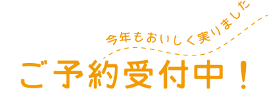ご予約受付中!今年もおいしく実りました